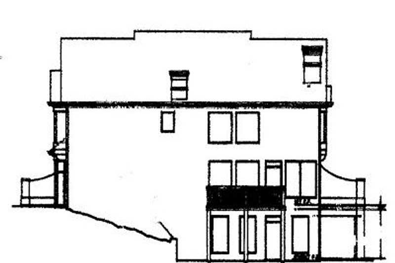 Dream House Plan - Exterior - Rear Elevation for European House Plan #119-287 - 4 bed, 3.5 bath