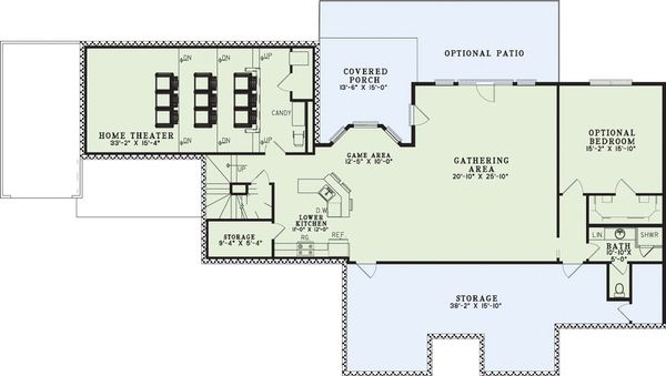 Home Plan - European Floor Plan - Lower Floor Plan #17-2272