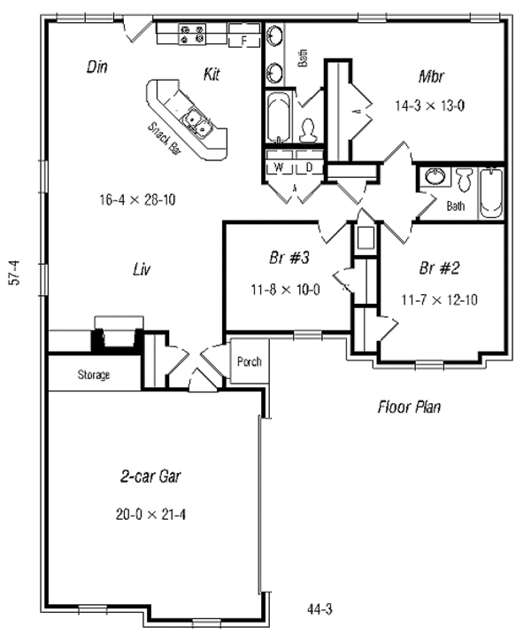 European Floor Plan - Main Floor Plan #329-181