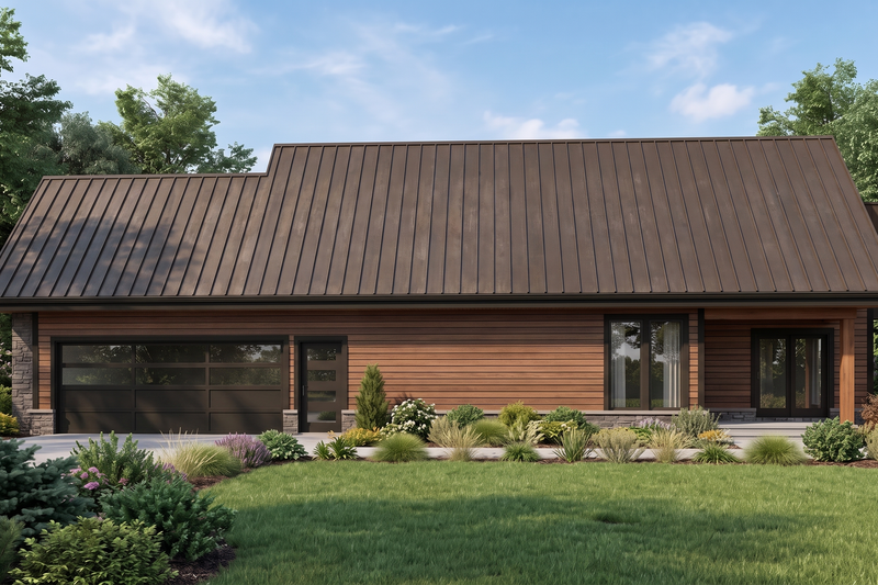 House Plan Design - Exterior - Other Elevation 1 for Modern House Plan #923-518 - 3 bed, 2 bath
