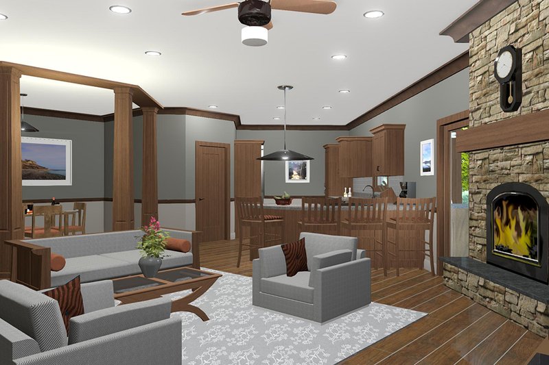 House Blueprint - Interior - Other for Craftsman House Plan #56-718 - 3 bed, 2.5 bath