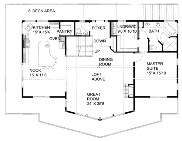 Cabin Floor Plan - Main Floor Plan #117-781