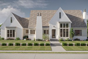 Cottage Exterior - Front Elevation Plan #455-598