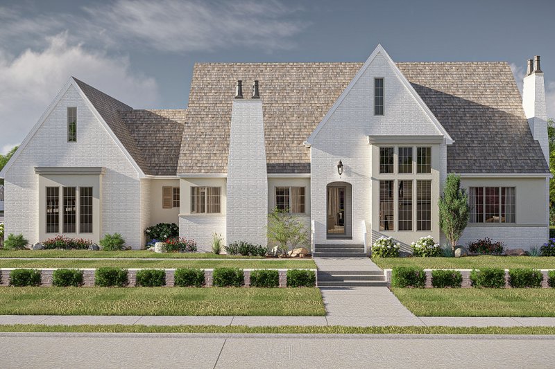House Blueprint - Cottage Exterior - Front Elevation Plan #455-598