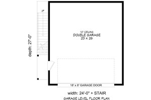 Floor Plan - Main Floor for Contemporary House Plan #932-981, 0 bath