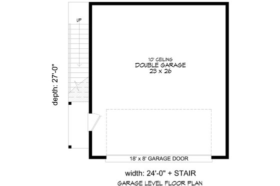 Floor Plan - Main Floor for Contemporary House Plan #932-981, 0 bath