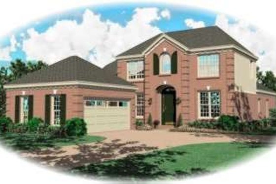 Exterior - Front Elevation for European House Plan #81-861 - 4 bed, 3 bath