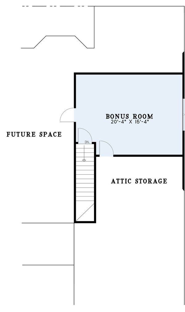Farmhouse Floor Plan - Upper Floor Plan #17-1118