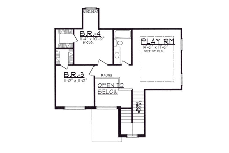 Dream House Plan - Floor Plan - Upper Floor for Traditional House Plan #62-116 - 4 bed, 3 bath