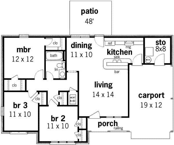 Floor Plan - Main Floor Plan #45-220