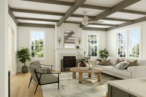 Interior - Family Room for Traditional House Plan #461-95 - 4 bed, 4 bath