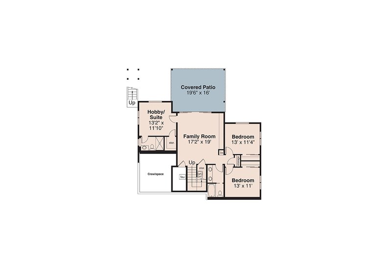 Architectural House Design - Floor Plan - Lower Floor for Contemporary House Plan #124-1461 - 4 bed, 4 bath