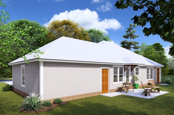 Exterior - Rear Elevation for Traditional House Plan #20-1886 - 3 bed, 2 bath