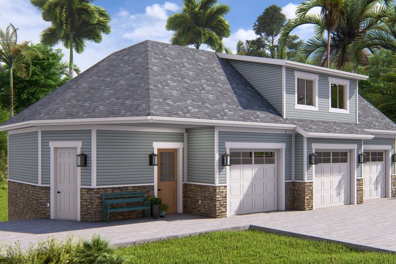 Dream House Plan - Exterior - Front Elevation 4 for Farmhouse House Plan #1060-183 - 1 bed, 1 bath