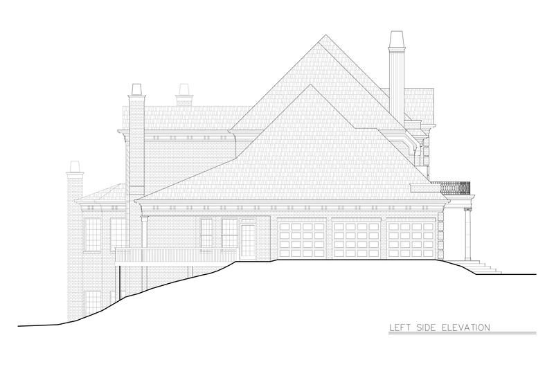 Home Plan - Exterior - Other Elevation for European House Plan #119-263 - 5 bed, 4 bath
