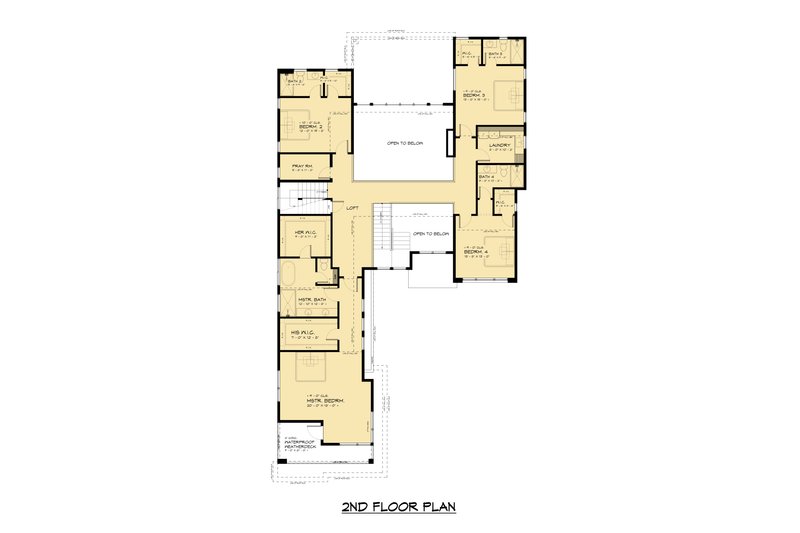 Dream House Plan - Floor Plan - Upper Floor for Contemporary House Plan #1066-256 - 7 bed, 6.5 bath