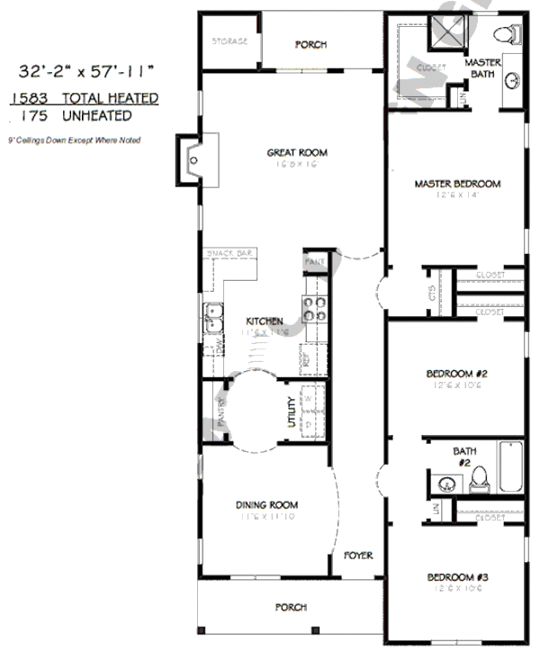 Traditional Floor Plan - Main Floor Plan #424-196