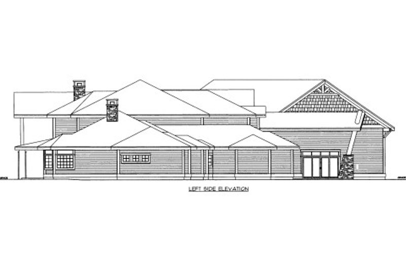 Dream House Plan - Exterior - Other Elevation 1 for Craftsman House Plan #117-699 - 5 bed, 3 bath
