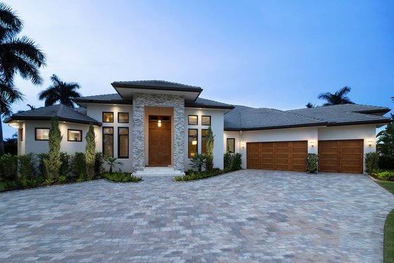 Exterior - Front Elevation for Contemporary House Plan #27-563 - 3 bed, 3.5 bath