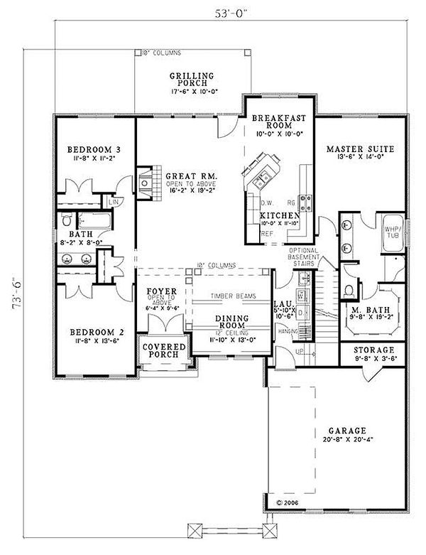 Dream House Plan - European Floor Plan - Main Floor Plan #17-113