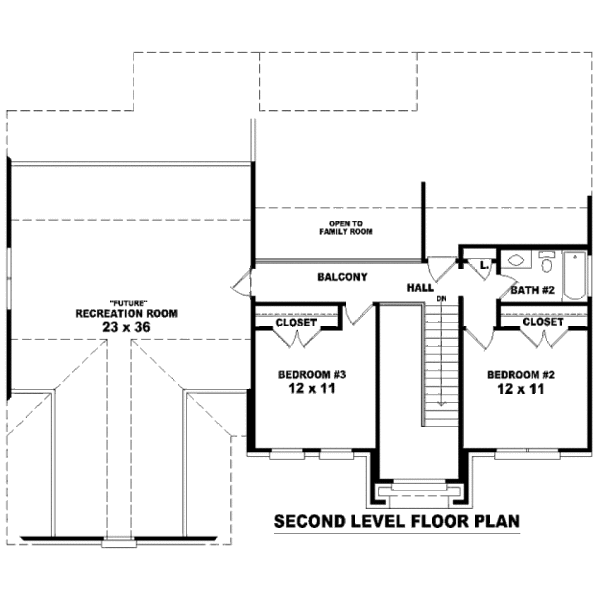 European Floor Plan - Upper Floor Plan #81-13741