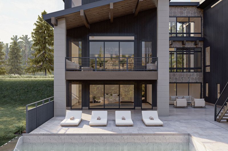 Dream House Plan - Exterior - Outdoor Living 1 for Modern House Plan #455-617 - 4 bed, 3.5 bath