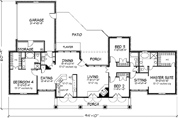 Farmhouse Floor Plan - Main Floor Plan #320-405