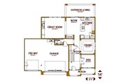 Tudor Style House Plan - 3 Beds 2.5 Baths 2878 Sq/Ft Plan #487-6 