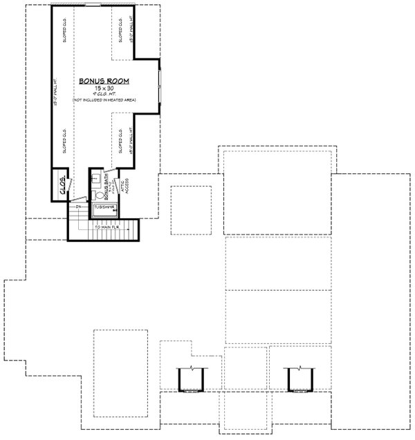 Architectural House Design - Floor Plan - Upper Floor for Farmhouse House Plan #430-438 - 3 bed, 3.5 bath