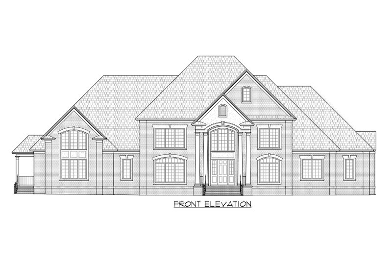 Dream House Plan - Exterior - Front Elevation 3 for European House Plan #1054-92 - 4 bed, 4.5 bath