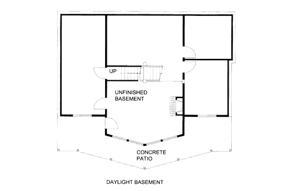 Floor Plan - Lower Floor for Craftsman House Plan #117-774 - 3 bed, 2.5 bath