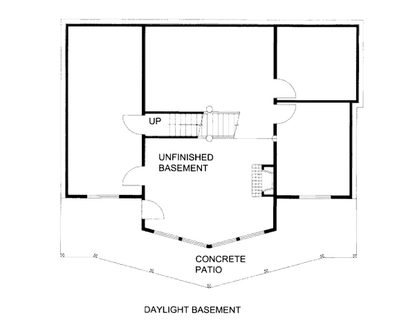 Floor Plan - Lower Floor for Craftsman House Plan #117-774 - 3 bed, 2.5 bath