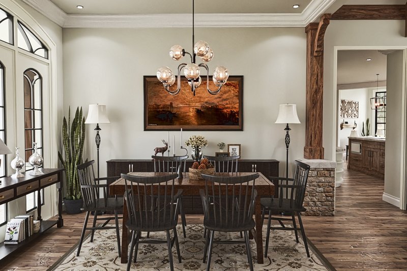 House Blueprint - Interior - Dining Room for Modern House Plan #54-580 - 3 bed, 3 bath