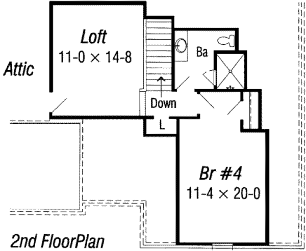 European Floor Plan - Upper Floor Plan #329-121