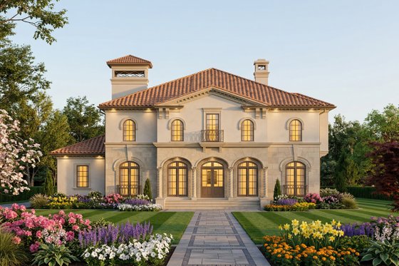 Exterior - Front Elevation 3 for Colonial House Plan #119-478 - 4 bed, 3 bath