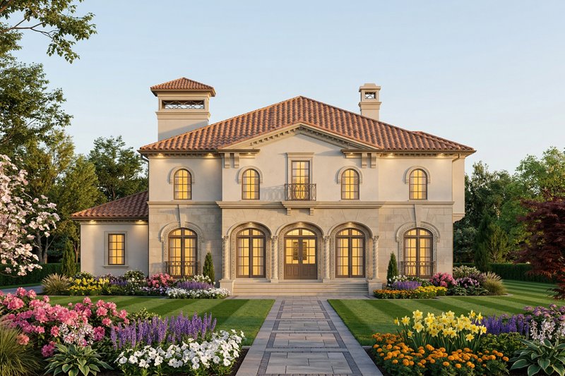 Architectural House Design - Exterior - Front Elevation 3 for Colonial House Plan #119-478 - 4 bed, 3 bath