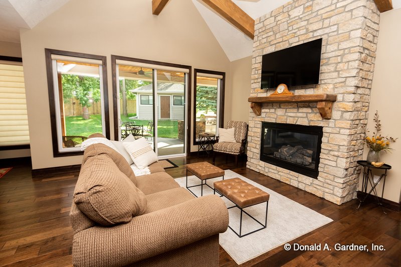 Architectural House Design - Interior - Family Room for Craftsman House Plan #929-999 - 3 bed, 2 bath