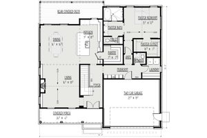 Floor Plan - Main Floor for Farmhouse House Plan #1088-14 - 4 bed, 2.5 bath