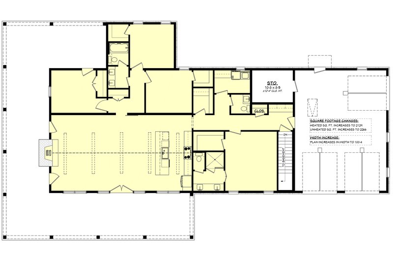 House Blueprint - Floor Plan - Other Floor for Barndominium House Plan #430-434 - 4 bed, 2.5 bath