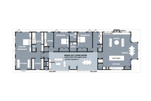 Floor Plan - Main Floor for Ranch House Plan #508-2 - 3 bed, 3.5 bath