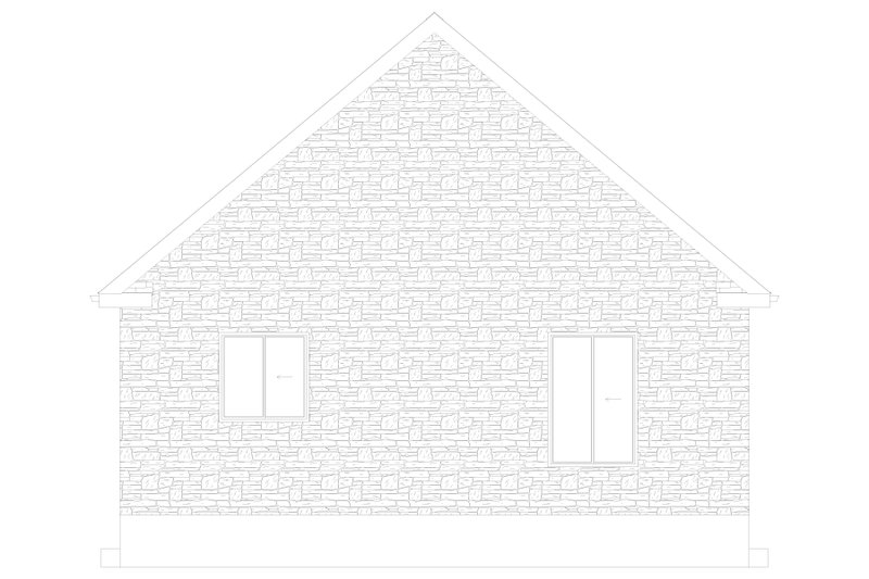 Architectural House Design - Exterior - Rear Elevation 1 for Craftsman House Plan #1060-294 - 1 bed, 1 bath