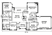 European Style House Plan - 3 Beds 3 Baths 2601 Sq/Ft Plan #84-251 