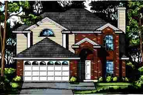 Exterior - Front Elevation for Traditional House Plan #40-154 - 3 bed, 2.5 bath