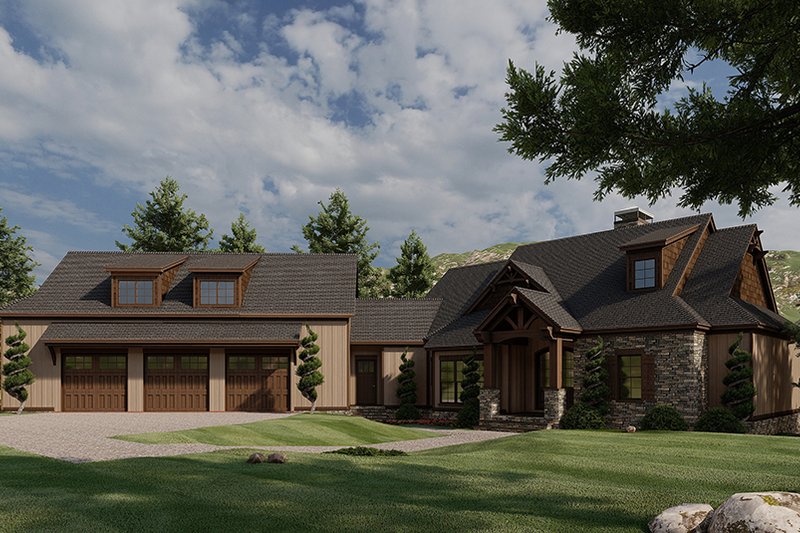 House Design - Craftsman Exterior - Front Elevation Plan #923-21