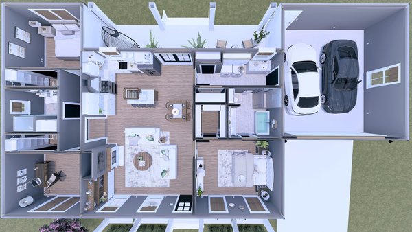 Farmhouse Floor Plan - Main Floor Plan #44-279