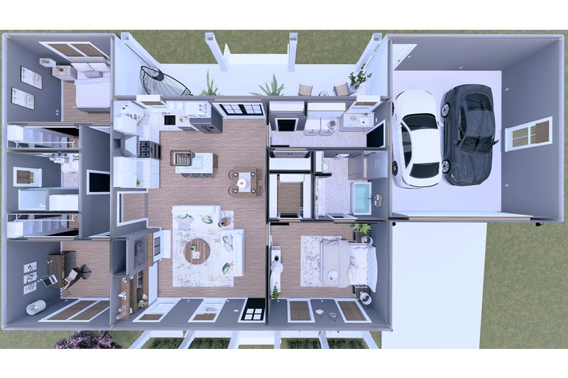 House Plan Design - Floor Plan - Main Floor 1 for Farmhouse House Plan #44-279 - 3 bed, 2 bath