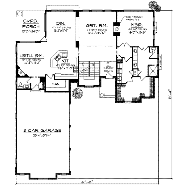 Home Plan - European Floor Plan - Main Floor Plan #70-736