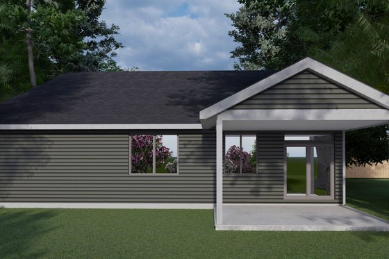 Exterior - Rear Elevation for Craftsman House Plan #53-625 - 4 bed, 2 bath