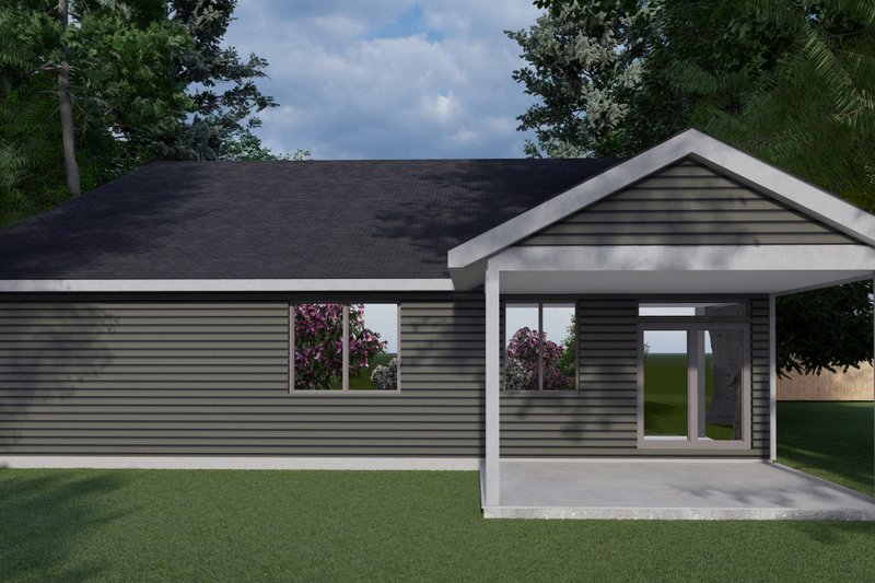 House Plan Design - Exterior - Rear Elevation for Craftsman House Plan #53-625 - 4 bed, 2 bath