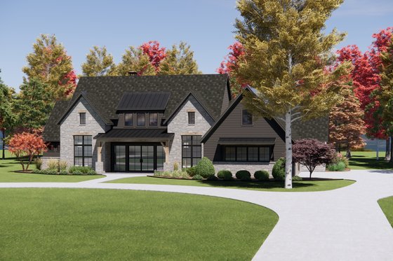 Exterior - Front Elevation 4 for European House Plan #1096-45 - 4 bed, 4.5 bath